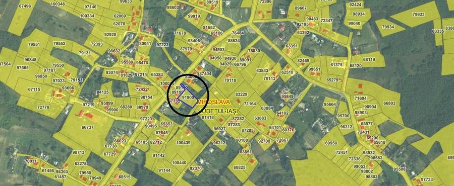 Teren Construcții intravilan de 1787 mp, în Miroslava