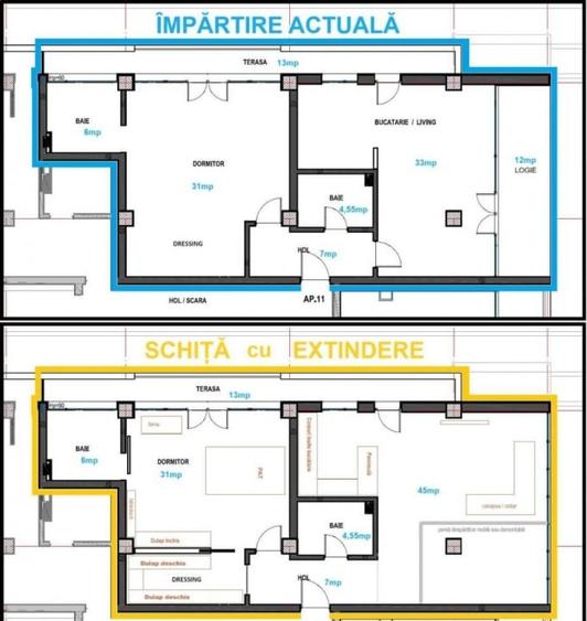 Apartament cu 3 camere semidecomandat, mobilat în Plopilor