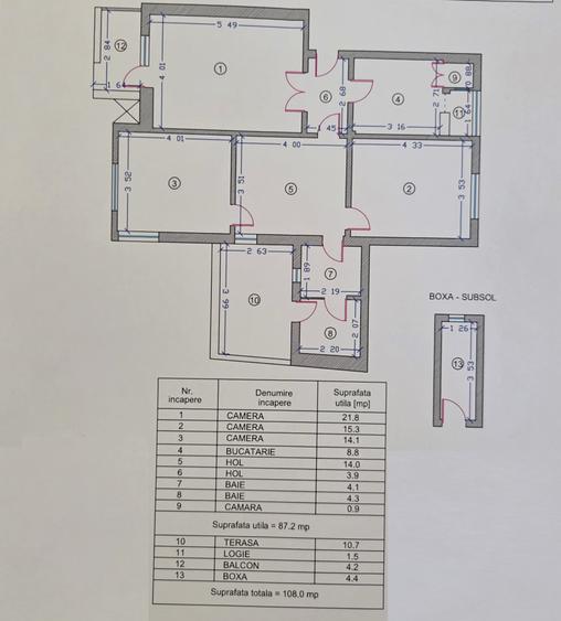 Apartament ultracentral cu 3 camere, 87,2 mp utili – Zona Sala Sporturilor - 10