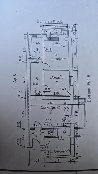 Apartament cu 3 camere decomandat în Crihala