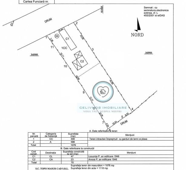 Casă cu 3 camere cu Teren 1076 Mp în Drăgănești
