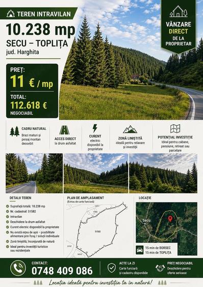 Teren de 10238 mp, în Central