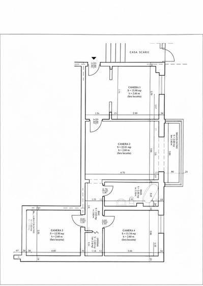 Apartament cu 3 camere decomandat în Central