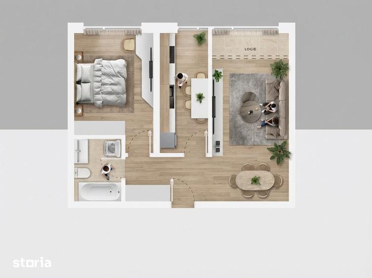 Apartament cu 2 camere în Militari
