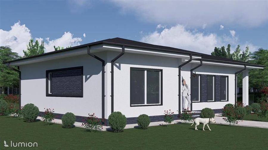 Casă individuală cu 4 camere cu Teren 445 Mp în Tomești