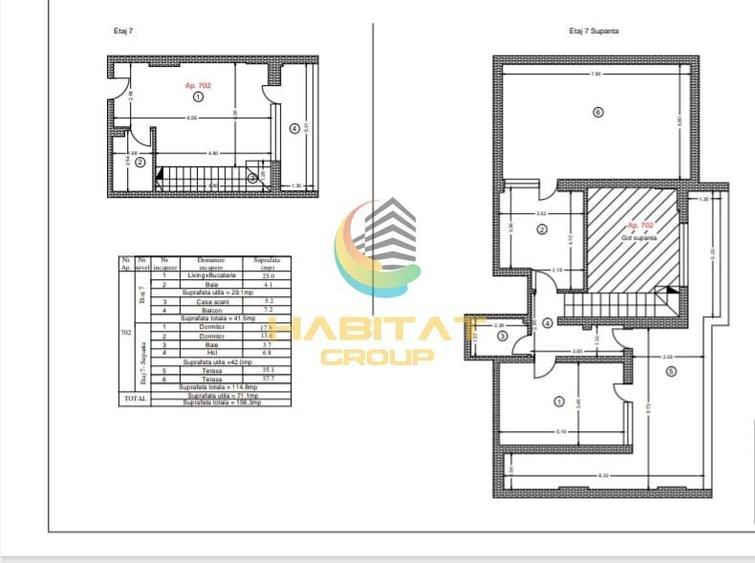 Apartament 3 Camere de tip PENTHOUSE- 5 minute M BERCENI ACTE ATA - 2