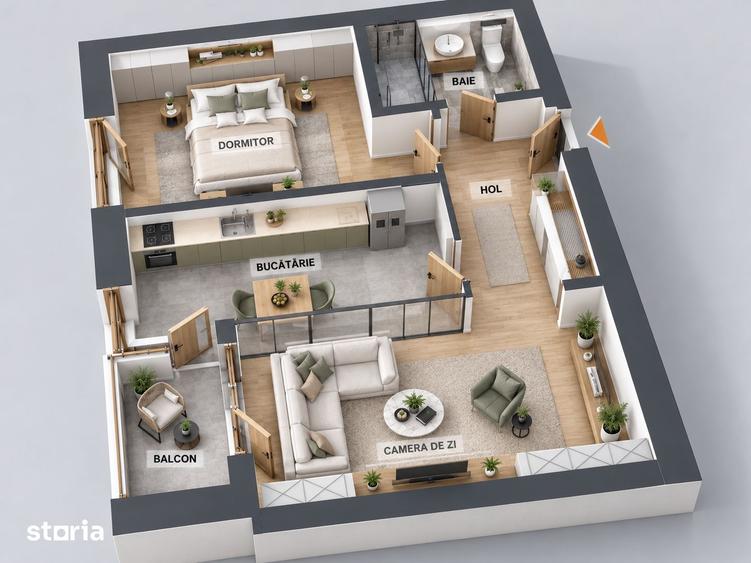 Apartament cu 2 camere în Chitila