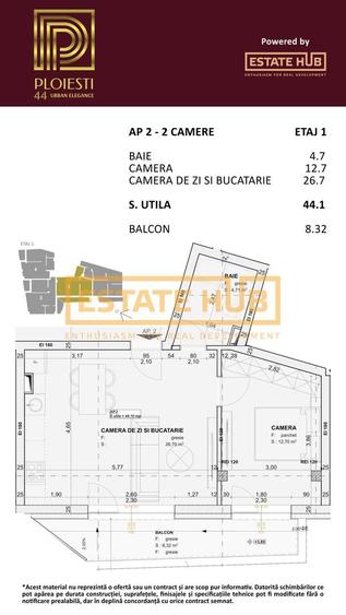 Apartament 2 camere FINISAT | Ploiesti 44 | Comision 0% - 11