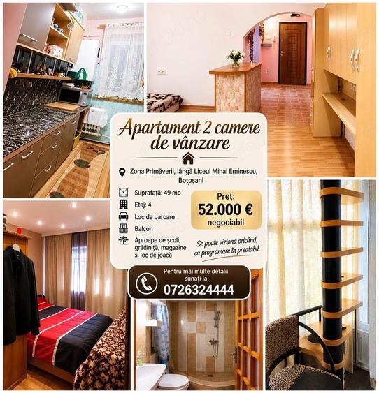 Apartament cu 2 camere semidecomandat în Central