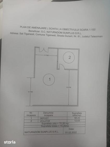 Teren de 621 mp, în Țigănești