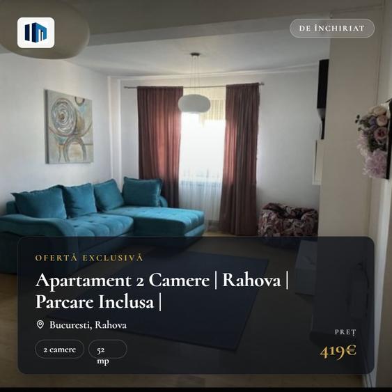 Apartament cu 2 camere semidecomandat, mobilat în Rahova