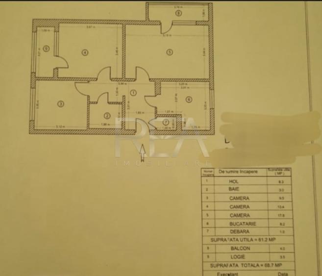 Apartament cu 3 camere decomandat în Drumul Taberei