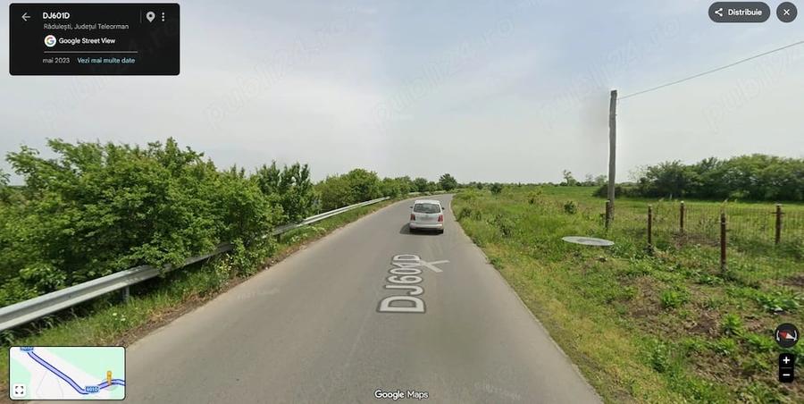 Teren de 2500 mp, în Rădulești