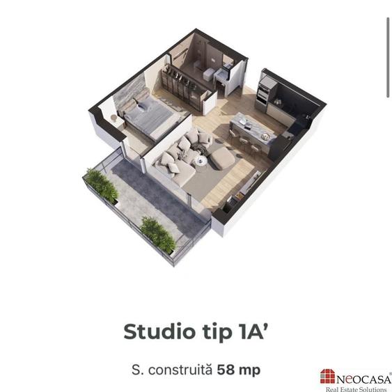 Apartament cu 2 camere în Pipera