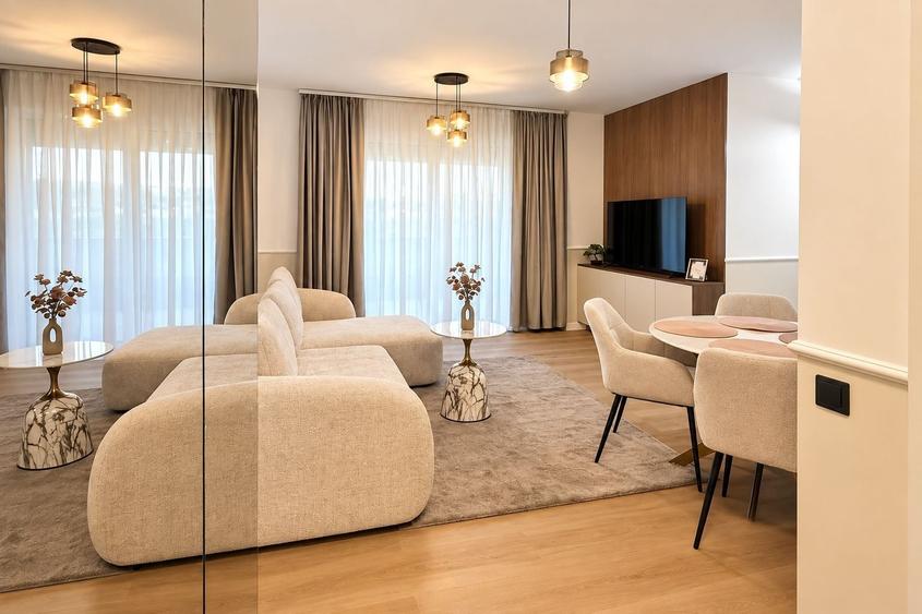 Apartament cu 3 camere semidecomandat, mobilat în Florești