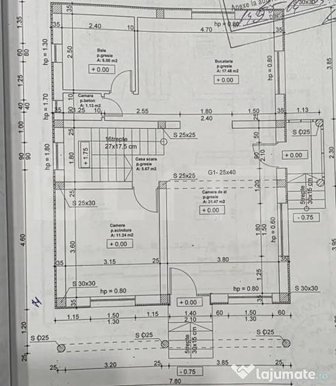 Casă cu 4 camere cu Teren 1000 Mp în Central