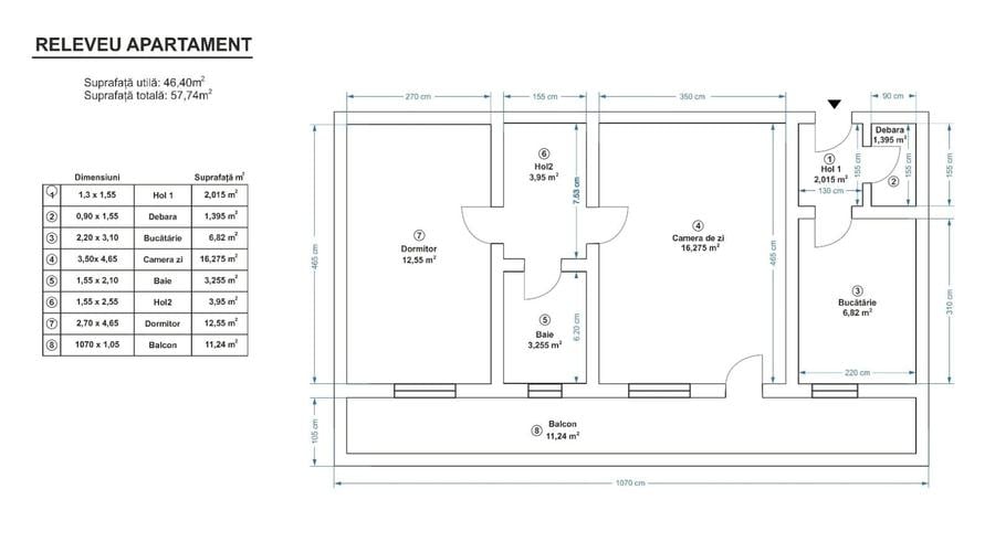Apartament cu 2 camere semidecomandat în Vest