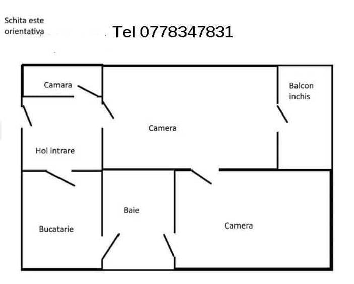 Apartament cu 2 camere decomandat în Central