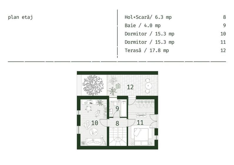 Casa PIET Cartier ColinaPark, POMPA CALDURA, 2 parcari, drum asfaltat - 9