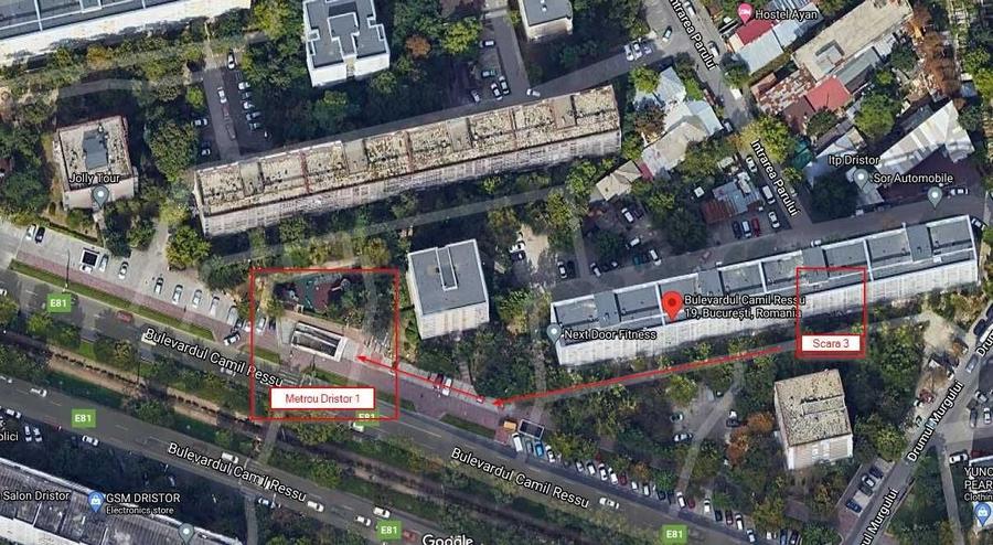 Apartament cu 3 camere semidecomandat în Dristor