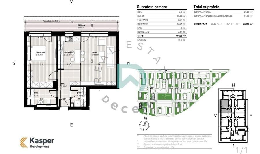 Apartament cu 2 camere semidecomandat în Tractorul