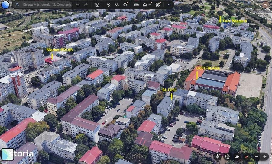 Apartament cu 2 camere semidecomandat în Poarta 6