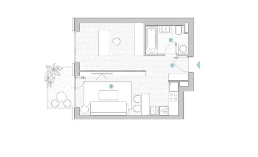 Apartament cu 2 camere semidecomandat în Podu Roș