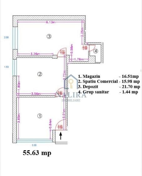 Spațiu comercial, de 55 mp, în Ultracentral