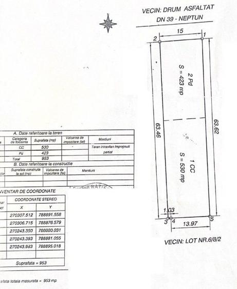 Teren de 953 mp, în Mangalia