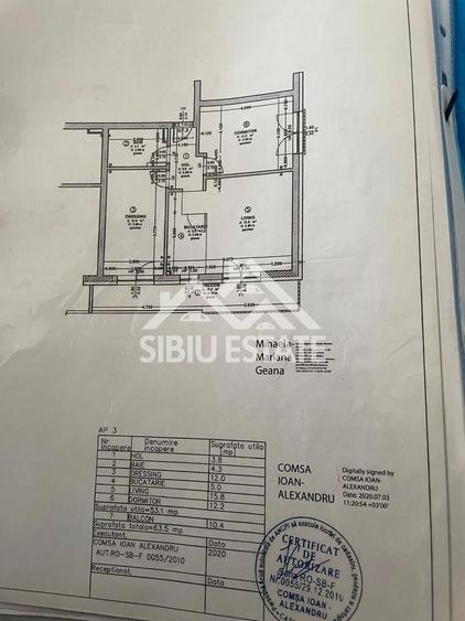 Apartament cu 3 camere semidecomandat, mobilat în Turnișor