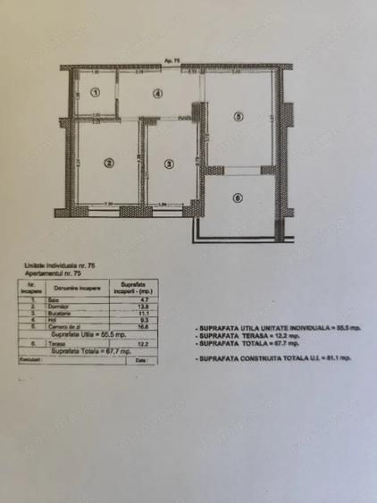 Apartament cu 2 camere decomandat în Pietroasa