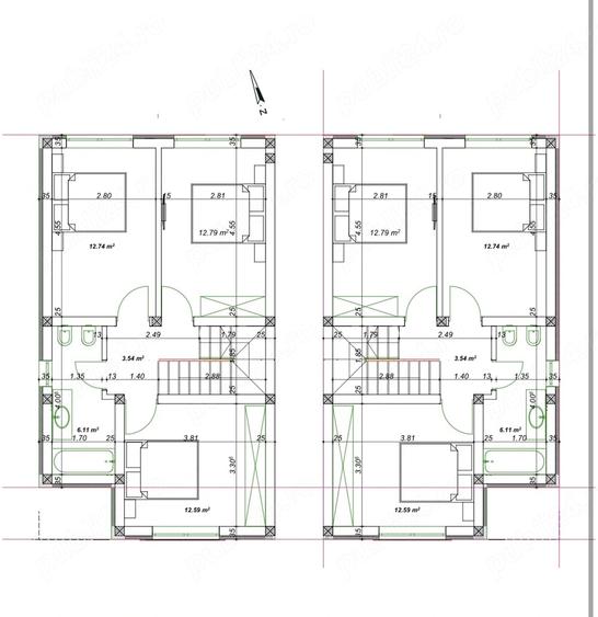 Duplex despartit prin camera tehnica, cartier nou - 2
