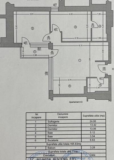 Apartament cu 3 camere semidecomandat, mobilat în Titan