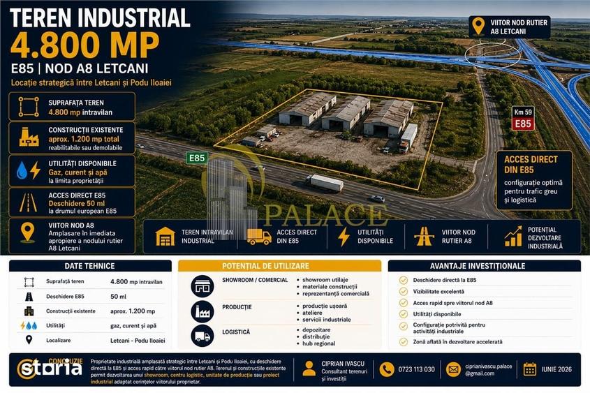Teren de 4800 mp, în Dumești