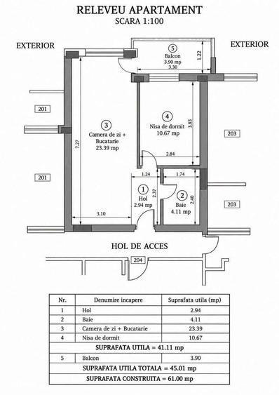 Apartament cu 2 camere în Central