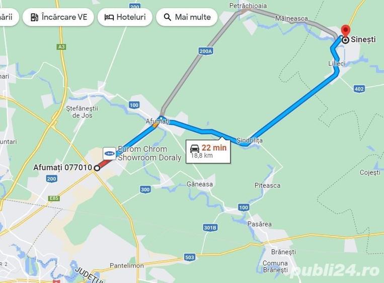 Teren de 1100 mp, în Sinești