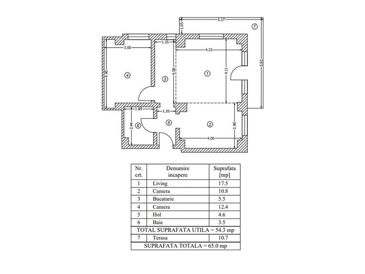 Apartament cu 3 camere decomandat în Chiajna