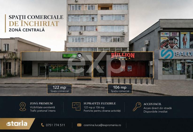 Spațiu comercial, de 122 mp, în Cornișa