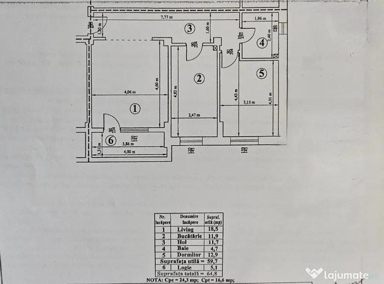 Apartament elegant 2 camere, etaj 3, cu boxa, loc parcare, Cartier Tei - 15