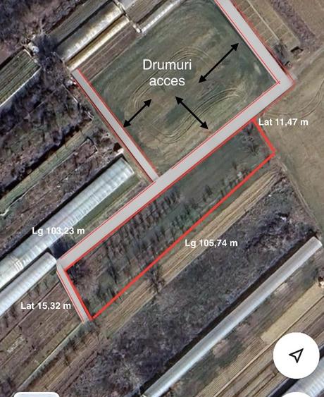 Teren Construcții intravilan de 1430 mp, în Copăceni