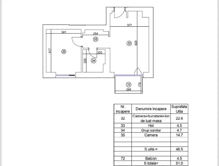 Apartament cu 2 camere decomandat în Aviației