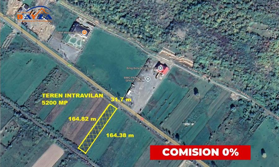 Teren agricol intravilan de 5200 mp, în Ilba