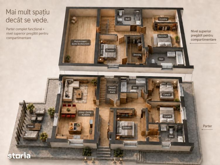 Casă cu 5 camere cu Teren 555 Mp în Central