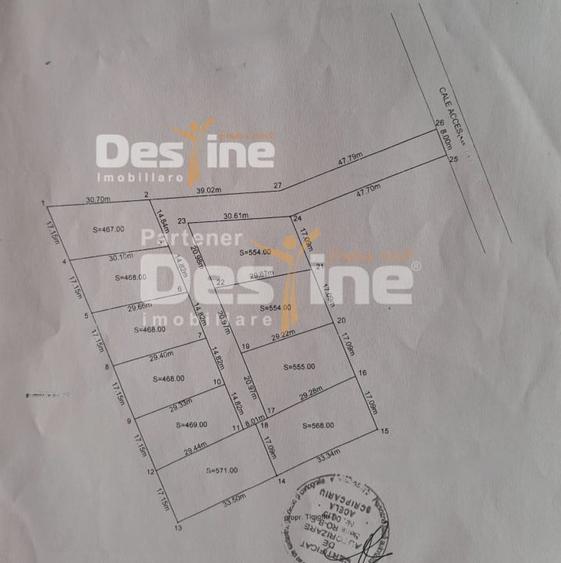 Teren Construcții extravilan de 554 mp, în Valea Ursului