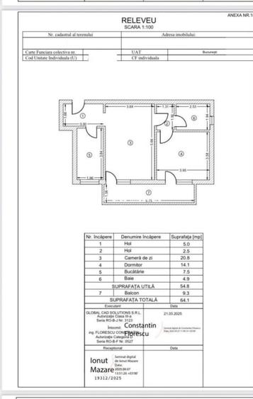 Apartament cu 2 camere în Rahova