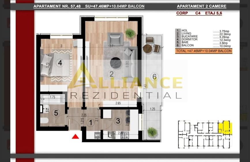 NOU Metrou Berceni Apartament 2 camere 57.5 str Biruintei - 5