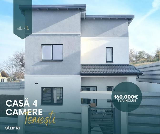 Casă cu 4 camere cu Teren 420 Mp în Tomești