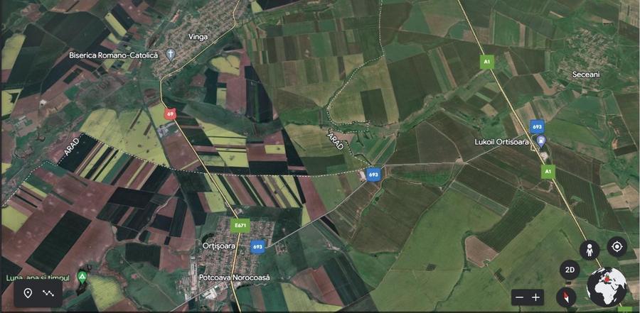 Teren Construcții extravilan de 53100 mp, în Orțișoara