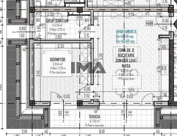 Apartament cu 2 camere semidecomandat în Baciu