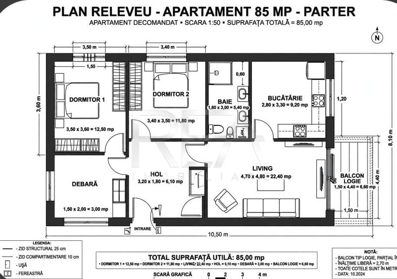 Apartament cu 4 camere decomandat în Tineretului